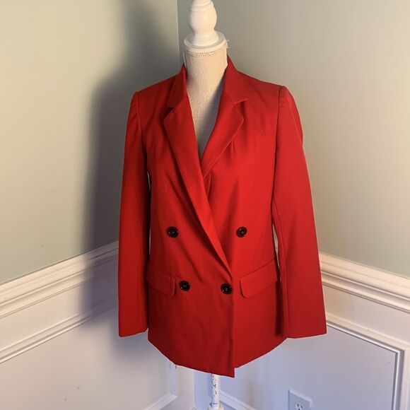 NICHOLAS Red Suiting Blazer Size 2 - Picture 5 of 9